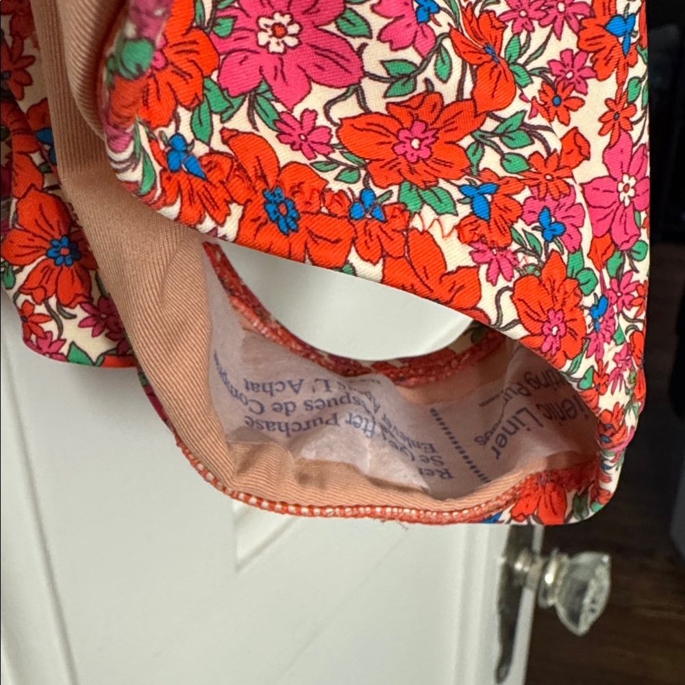 J.Crew Ruched V-neck one-piece swimsuit in brilliant blooms BP127 - Picture 6 of 7